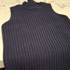 Ribbed Knit Sleeveless Sweater
